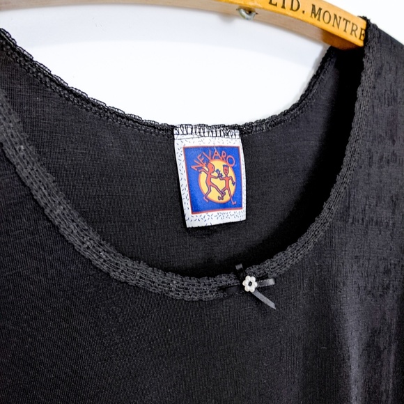 Slinky black short sleeved dress - Picture 2 of 3